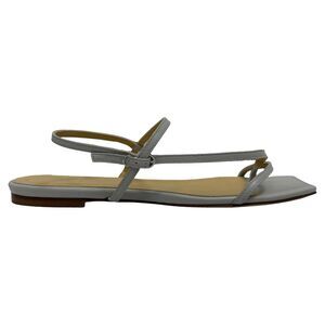 Aeyde Ella Toe-Post Sandals in Grey Leather